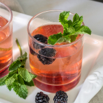 blackberry and mint Prosecco splash